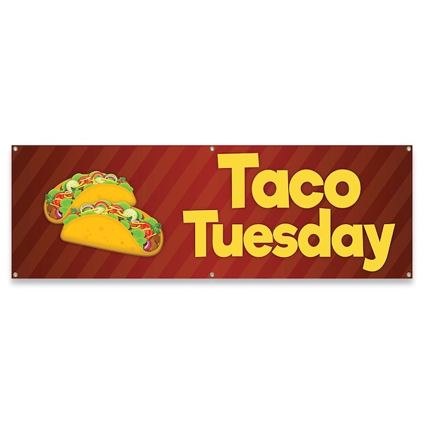 Taco Tuesday Banner Concession Stand Food Truck Single Sided